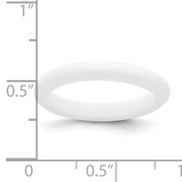Silicone White 3mm Band view 4