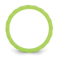 Silicone Bright Green 3mm Braided Band view 2