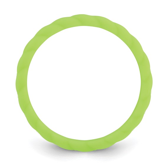 Silicone Bright Green 3mm Braided Band
