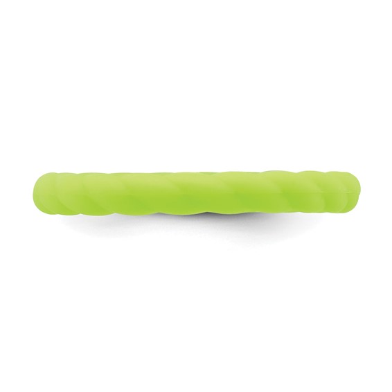 Silicone Bright Green 3mm Braided Band