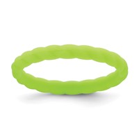 Silicone Bright Green 3mm Braided Band view 1