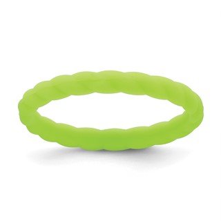 Silicone Bright Green 3mm Braided Band