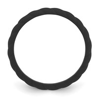Silicone Black 3mm Braided Band view 2
