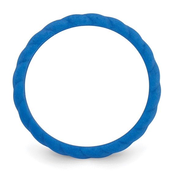 Silicone Blue 3mm Braided Band