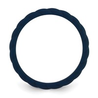 Silicone Midnight Blue 3mm Braided Band view 2