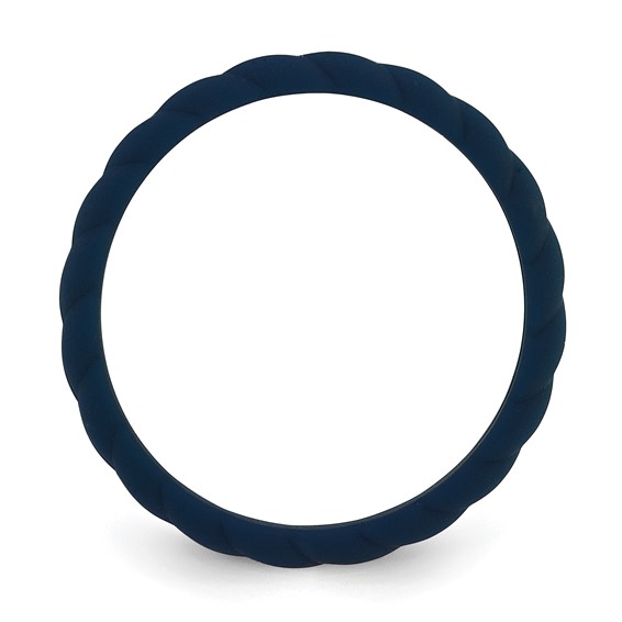 Silicone Midnight Blue 3mm Braided Band