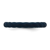 Silicone Midnight Blue 3mm Braided Band view 3