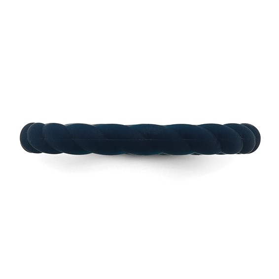 Silicone Midnight Blue 3mm Braided Band