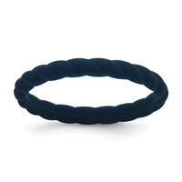Silicone Midnight Blue 3mm Braided Band view 1