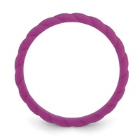 Silicone Dark Purple 3mm Braided Band view 2