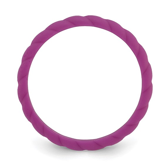 Silicone Dark Purple 3mm Braided Band