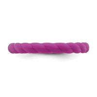 Silicone Dark Purple 3mm Braided Band view 3
