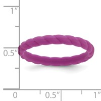 Silicone Dark Purple 3mm Braided Band view 4