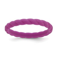 Silicone Dark Purple 3mm Braided Band view 1