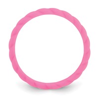 Silicone Fuchsia 3mm Braided Band view 2