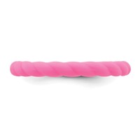 Silicone Fuchsia 3mm Braided Band view 3