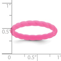 Silicone Fuchsia 3mm Braided Band view 4