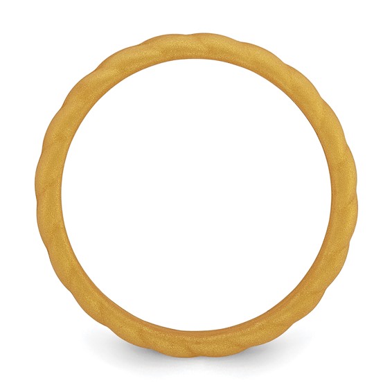 Silicone Metallic Gold 3mm Braided Band
