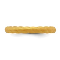 Silicone Metallic Gold 3mm Braided Band view 3