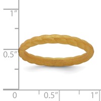 Silicone Metallic Gold 3mm Braided Band view 4