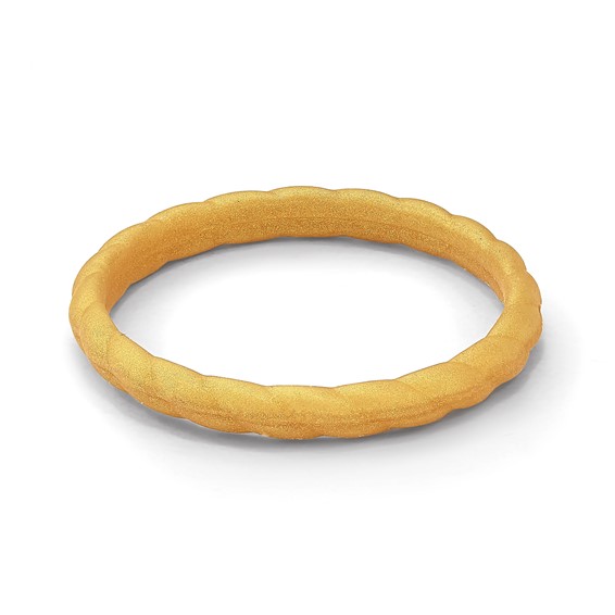 Silicone Metallic Gold 3mm Braided Band