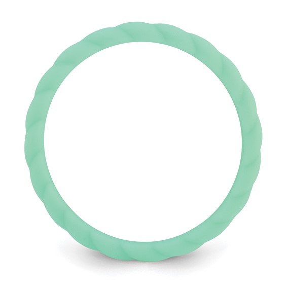 Silicone Mint Green 3mm Braided Band