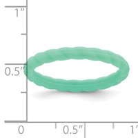 Silicone Mint Green 3mm Braided Band view 4