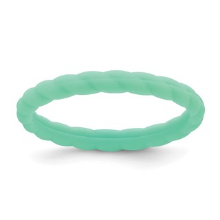 Silicone Mint Green 3mm Braided Band