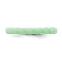 Silicone Light Mint Green 3mm Braided Band view 3
