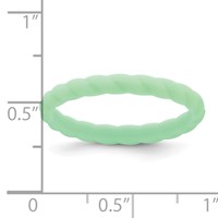 Silicone Light Mint Green 3mm Braided Band view 4