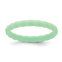 Silicone Light Mint Green 3mm Braided Band view 1