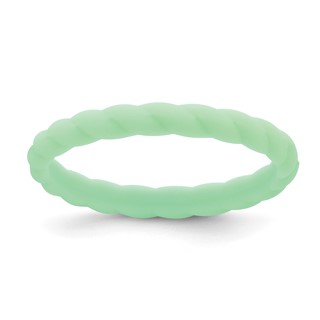 Silicone Light Mint Green 3mm Braided Band