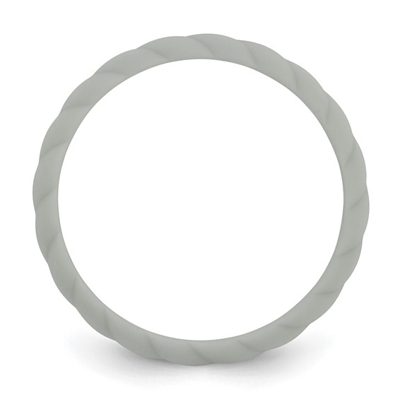 Silicone Light Gray 3mm Braided Band