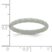 Silicone Light Gray 3mm Braided Band view 4