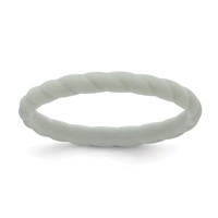 Silicone Light Gray 3mm Braided Band view 1