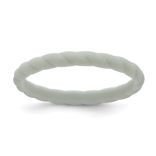 Silicone Light Gray 3mm Braided Band