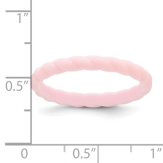 Silicone Pink 3mm Braided Band