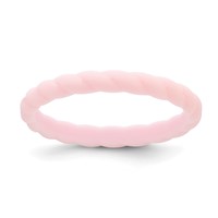 Silicone Pink 3mm Braided Band view 1