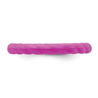 Silicone Plum Purple 3mm Braided Band view 3