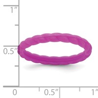 Silicone Plum Purple 3mm Braided Band view 4