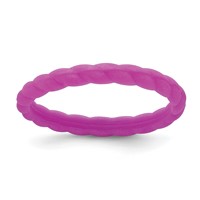 Silicone Plum Purple 3mm Braided Band view 1