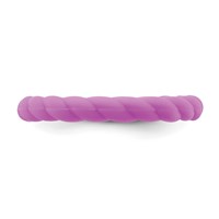 Silicone Purple 3mm Braided Band view 3