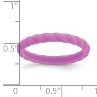 Silicone Purple 3mm Braided Band view 4