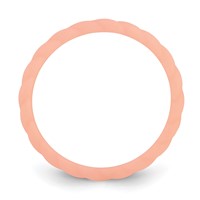 Silicone Rose Pink 3mm Braided Band view 2