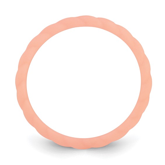 Silicone Rose Pink 3mm Braided Band