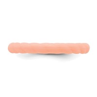 Silicone Rose Pink 3mm Braided Band view 3