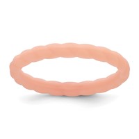 Silicone Rose Pink 3mm Braided Band view 1