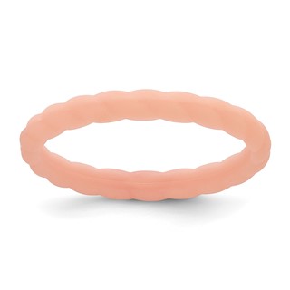 Silicone Rose Pink 3mm Braided Band