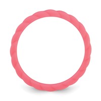 Silicone Watermelon Pink 3mm Braided Band view 2