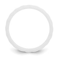 Silicone White 3mm Braided Band view 2